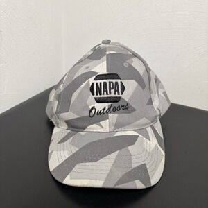 NAPA Gray And White Outdoors Camo Hunting Truckers Hat Baseball Cap Camouflage